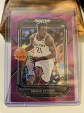 2023 Panini Prizm Draft Picks Basketball Adama Sanogo Purple Wave RC No. 8