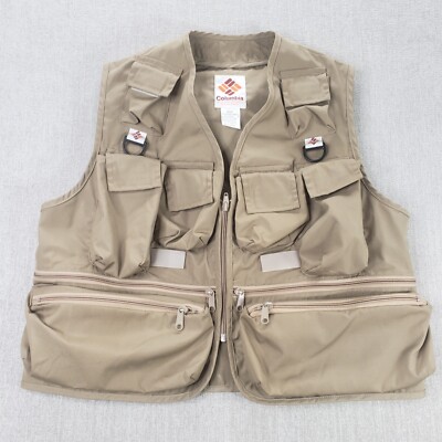 Vintage COLUMBIA Sportswear 10 Pocket Fly Fishing Vest Size Medium