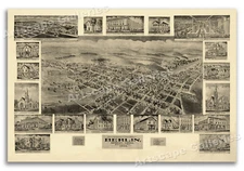 1905 Berlin Pennsylvania Vintage Old Panoramic City Map - 24x36