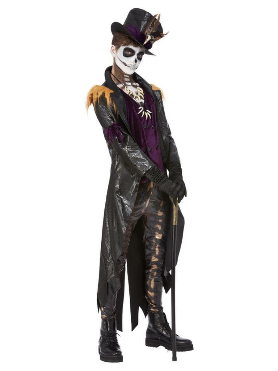Deluxe Voodoo Witch Doctor Costume Adult Black Purple Deluxe Voodoo Witch Doctor Costume Adult Black Purple