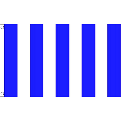Blau & Weiß Streifen Flagge 5 x 3 Fuß - Banner Streifen Coleraine Fußball Farben