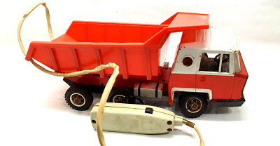 JOUSTRA CAMION ANCIEN benne 31 cm tole plastique mécanique EUR 45,00 - FR