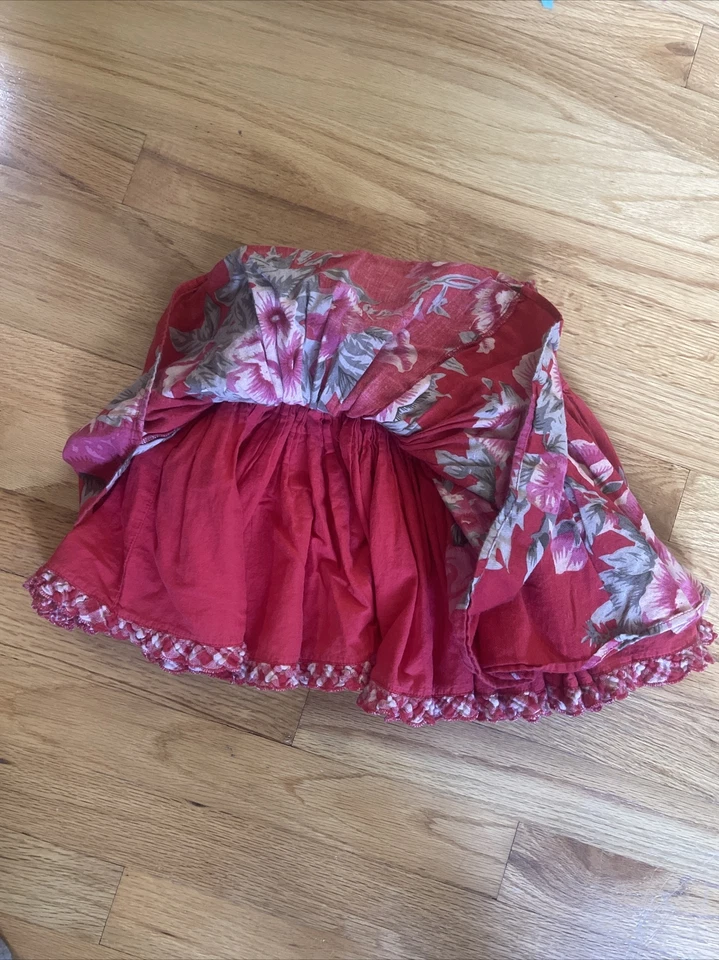 Elaine et Lena Skirt Sz 5A (5Years) Amazing Designer Red Floral PERFECT - Image 2 of 4