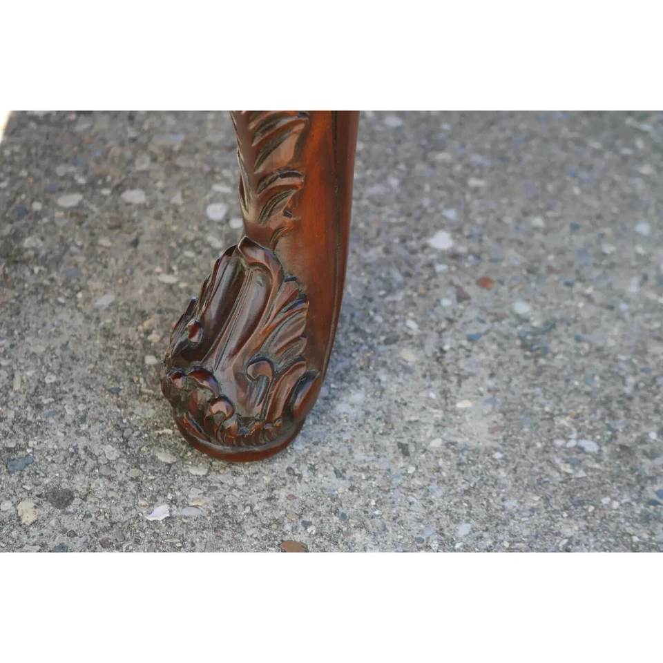 Mesa de comedor Henredon con bandas de caoba con doble pedestal y 8 sillas de caoba Foto 3 de 4