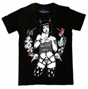 Witch Way Gothic T Shirt Emo Gothic Alternative Clothing By Twisted Apparel Ebay