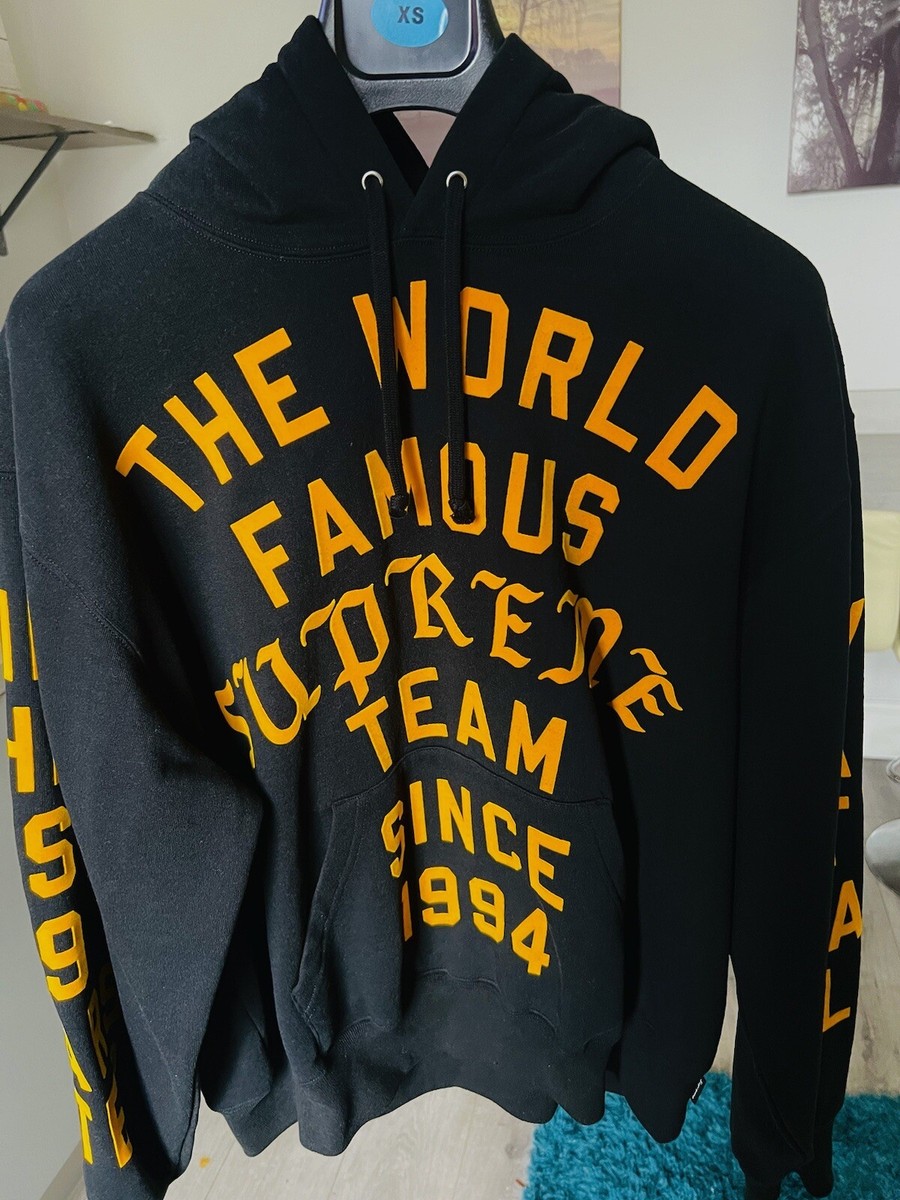 Supreme Team Flocked Hooded Sweatshirt | eBay
