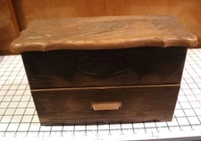 Vintage Lerner Faux Wood Desk Sewing Kitchen Organizer with Drawer Storage Box