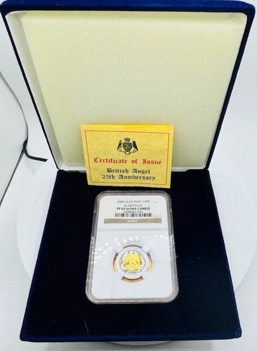 2009 Isle of Man 1/4 Angel Bi-Metallic Gold & Silver Coin NGC PF69 Ultra Cameo
