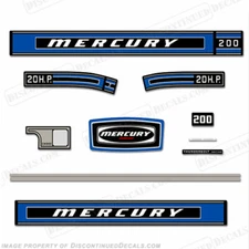 Fits Mercury 1974 20hp Outboard Engine Decals