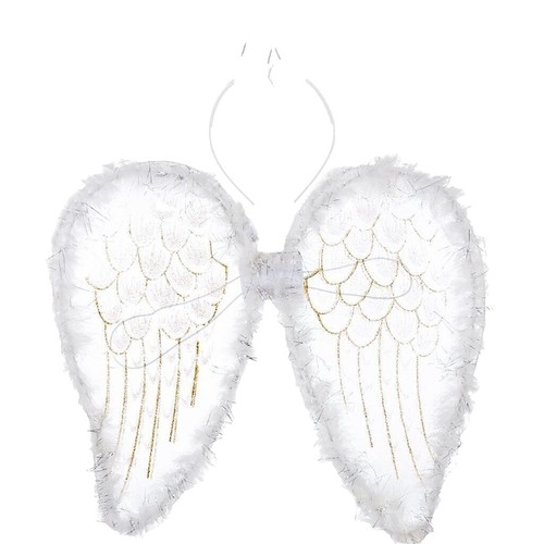 3 Pièces Ailes De Fée Enfants 60cm - Costume Carnaval Avec Halo Ange Et Baguette - Déguisement Ange & Diable Pour Fête Et Cosplay (Noir)