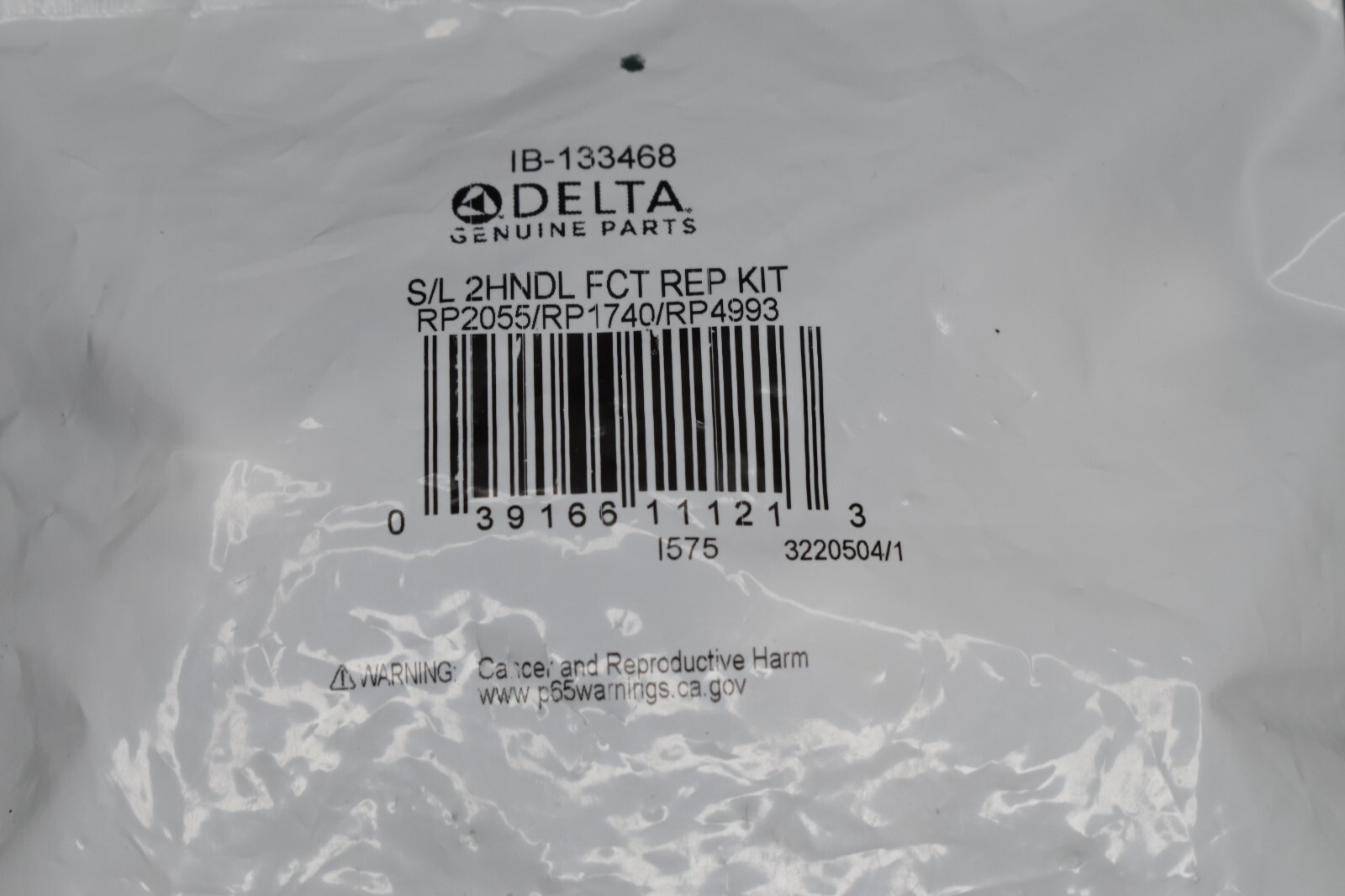 DELTA GENUINE PARTS  RP17400 Two Handle Repair Kit - 133468