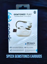 SPECK Gemtones NEW RETAIL BOXED Play Earbuds WHITE ALBUM 34.99 FAST SHIPPING
