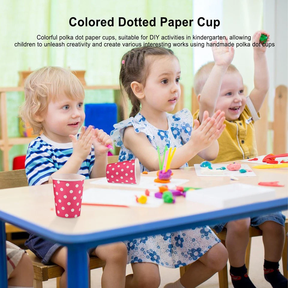 Paper Cup - Disposable Color Polka Dot Simple, Thick High Temperature Resistant - image 4 of 4