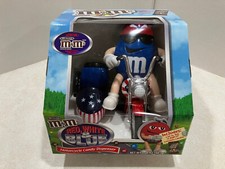 M&M Red White & Blue Motorcycle Candy Dispenser – New