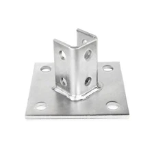 OhLectric Single Standard Strut Channel Post Base with 4 Mounting Holes for 1...