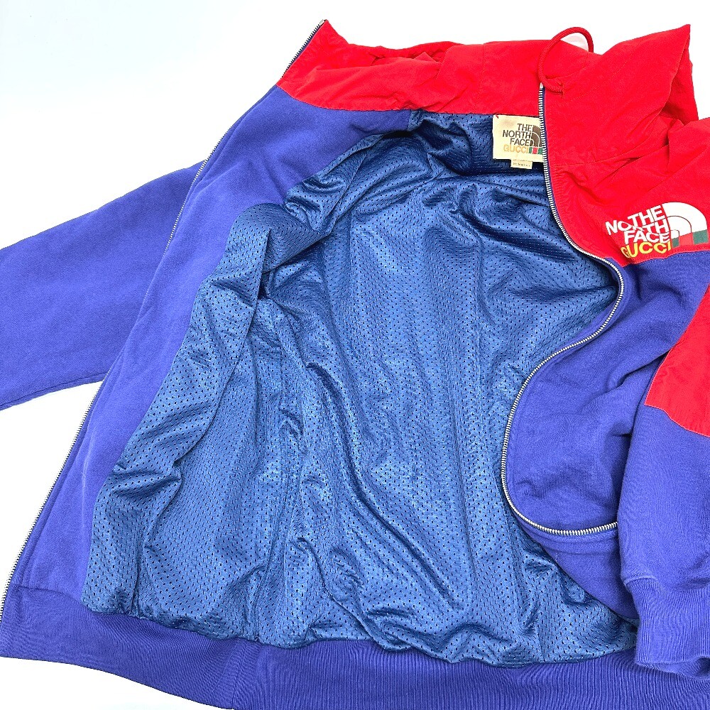 GUCCI 671462 North Face Collaboration zip-up hoodie switching