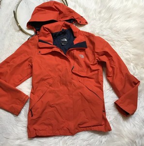 north face womens jacket orange