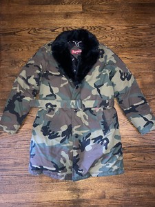 supreme camo down jacket
