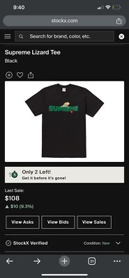 Supreme Lizard Tee Size M $115 | eBay