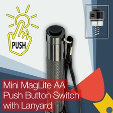 Mini MagLite AA Antorcha Linterna Pulsador (Clicky) Interruptor de Tapa Trasera Final