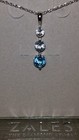 *ELEGANT* ZALES Jewelers Sterling Silver Blue, Baby Blue, & White Topaz Necklace — photo 1