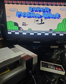 Nintendo NES Console with Controller and Game Tested Working Retro Gaming