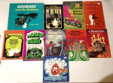 Vintage Halloween Childrens Paperback Book Lot 1970s