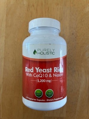 Purely Holistic Cholesterol Support 1200mg CoQ10 & Niacin 120 Vegetarian Caps