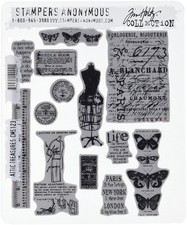 Stampers Anonymous Tim Holtz Cling Rubber Stamp Set, 7-Inch by 8.5-Inch, Atti...