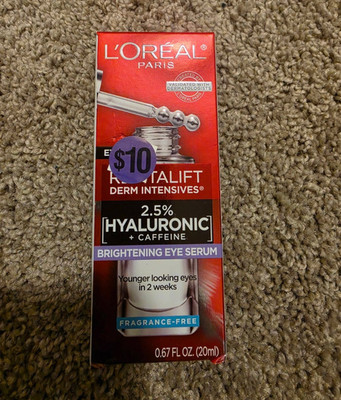 L'Oréal Paris Revitalift Derm Intensives Hyaluronic Acid+Caffeine Eye Serum 0.67