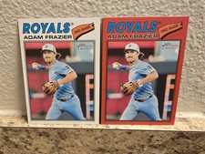 2026 Topps Heritage - #262 Adam Frazier Red Border Parallel & Base SP Royals