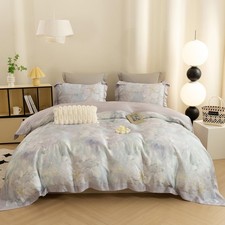 Bedding 3-Piece Duvet Cover Set Queen Size   Silky Soft 100 Lyocell, Cooling...