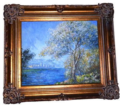 Victor Kraus Impressionist Oil Painting Antibes-Beautiful! After Monet