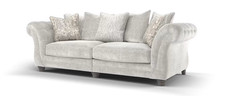 Sofology Highgrove Fabric 4 Seater Split Pillow Back Feather Flex Seats in Luxe