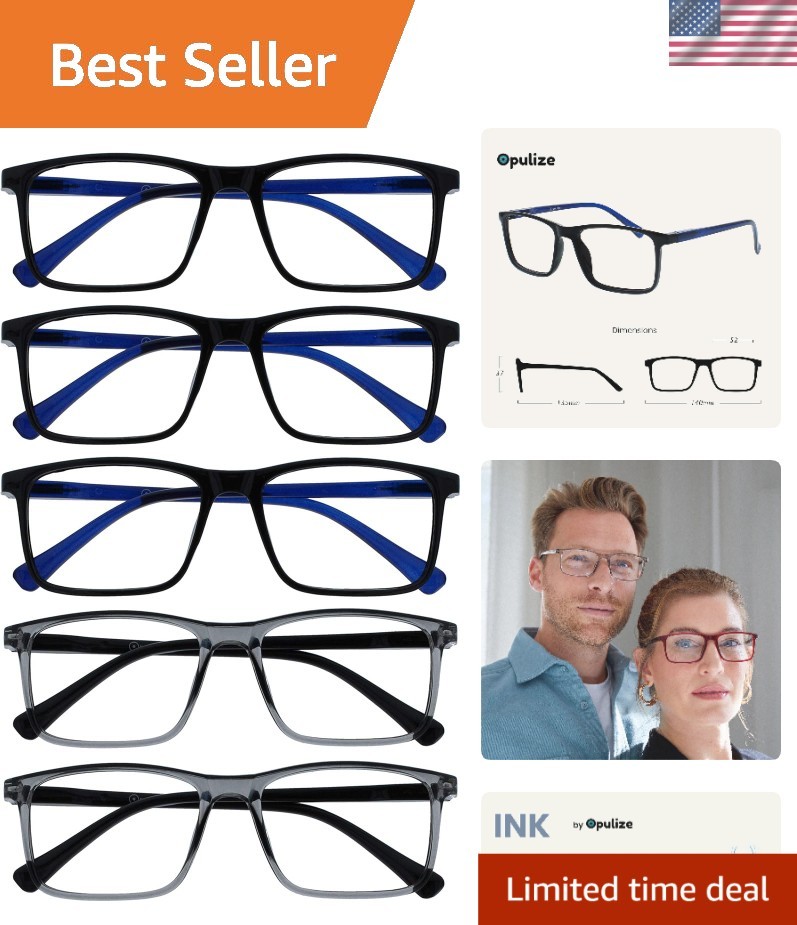 Lunettes de lecture Opulize anti-rayures pour confort de lecture quotidien