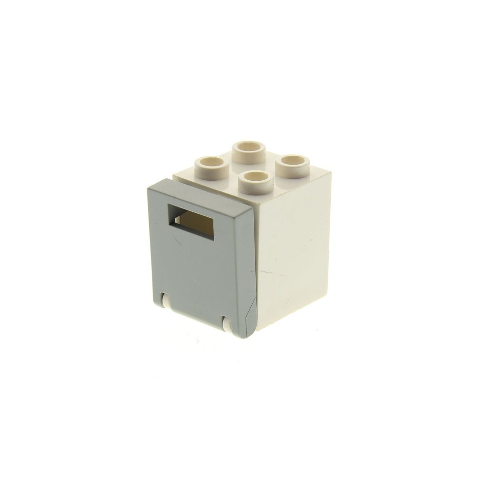 1x LEGO Cupboard Container Box 2x2x2 Cream White Door Alt-Hell Grey 4346 30060