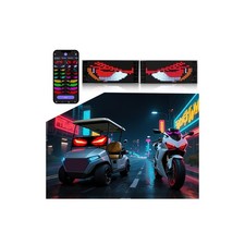 2PCS Devil Eyes - 7"x3" Flexible LED Eyes, Fit For Car/Motorcycle/Golf Cart