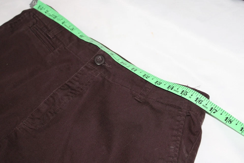 Pantalones Plus Ciervo Blanco Mujer Marrón Pantalones Talla 16W Pequeño Elástico Cintura Algodón Foto 4 de 4