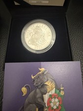 Royal Tudor Beasts Bull Of Clarence 1oz silver proof coin