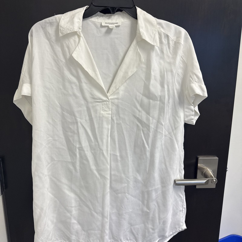 Beach Lunch Lounge Collection   Button Front Relaxed Fit Shirt Size Medium