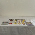Vintage 1990s Pokemon Nintendo TOMY Figures Lot Of 4 Figurines, Pogs, Cards