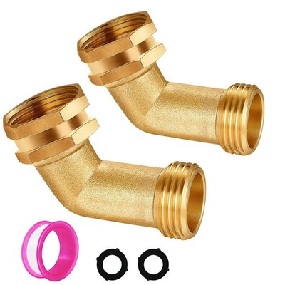 Garden Hose Elbow Connector 45 Degree Brass Hose Elbow Fitting Quick Swivel C...