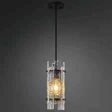 Modern Crystal Pendant Lighting Black Pendant Lights Mini Glass Chandeliers, ...