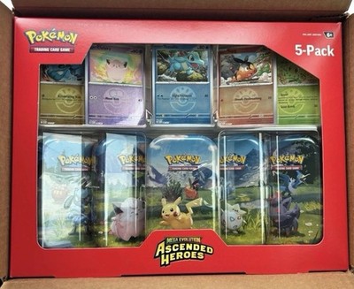 COSTCO Pokémon TCG Ascended Heroes Mini Tins 5-Pack Collection Sealed