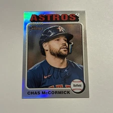 Chas McCormick 2024 Topps Heritage Chrome Silver Refractor Parallel /225 Astros 