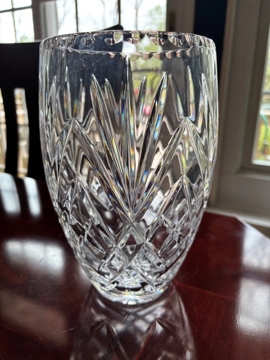 Diamond Cut Crystal Vase In Crystal Contemporary Glass for sale | eBay