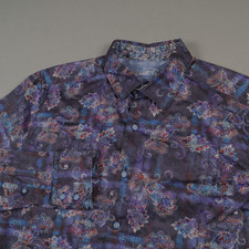 Robert Graham Paisley Flip Cuff Shirt Men's XL Colorful Button Up Long Sleeve