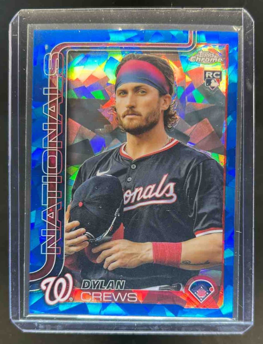 2025 Topps Chrome Sapphire Dylan Crews Image Variation RC Rookie #146 Nationals