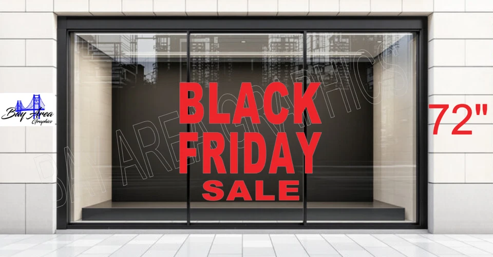 Vinyl Decal BLACK FRIDAY SALE Sign for Business Storefront ORACAL 651 WATERPROOF - Image 3 of 4