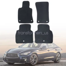 2014-2024 For Infiniti Q50 4Door Front-Rear Replacement Velour Floor Mats Carpet